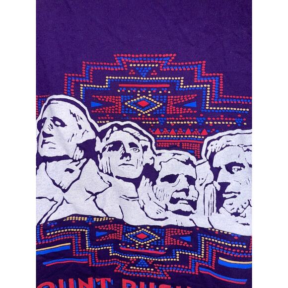 Vintage Mount Rushmore Shirt Graphic Tee Purple Jerzees L USA 90s Tourist Large - Picture 4 of 11
